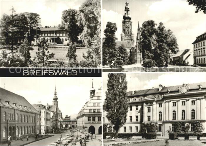 Greifswald Bahnhof Dom St Nikolai PdF Ernst Moritz Arndt Universitaet
