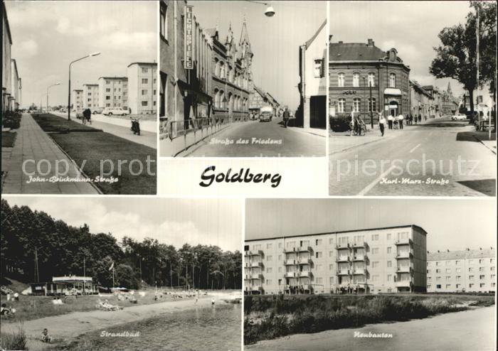 Goldberg Mecklenburg John Brinckmann Str Strasse des Friedens Karl Marx Str Stra