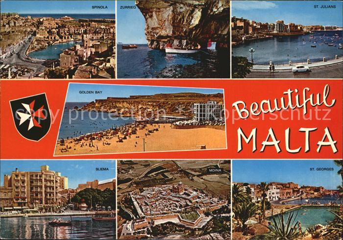 Malta Spinola Zurrieo St Julians Golden Bay Sliema Mdina St Georges