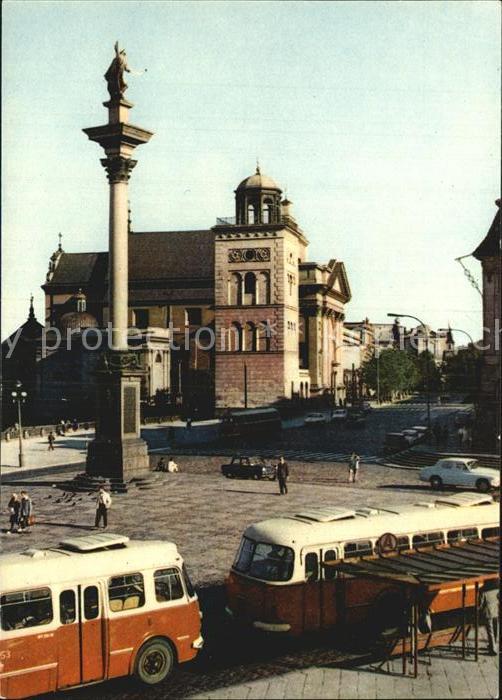 Warszawa Widok na ulice Krakowskie Przedmiescie z placu Zamkowego