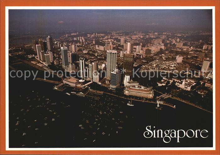 Singapore Shenton Way Harbour Aerial view