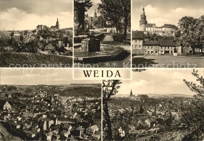 Weida Thueringen Osterburg Brunnen Panorama