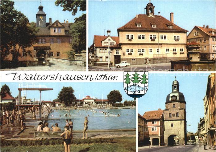 Waltershausen Gotha Schloss Tenneberg Rathaus am Markt Schwimmbad Nikolaustor