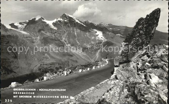 Grossglockner Hochalpenstrasse Hexenkueche mit Grossem Wiesbachhorn