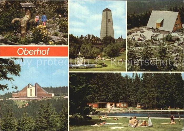 Oberhof Thueringen botanischer Garten Erholungsheime Rennsteig und Stachanow Int