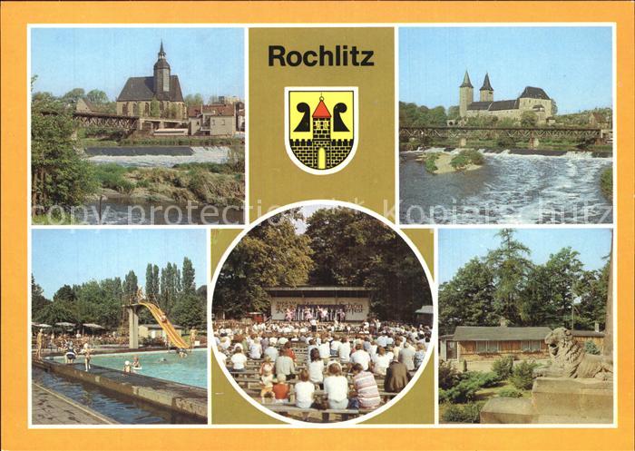 Rochlitz Sachsen Petrikirche Schlo? Freibad
