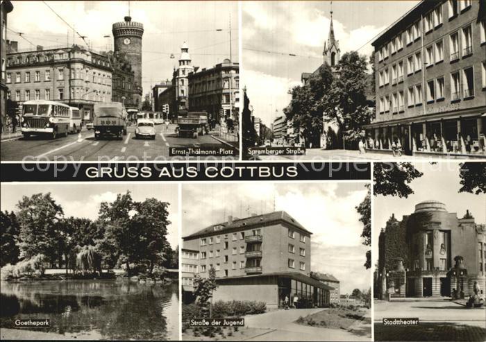 Cottbus Spremberger-Strasse Goethepark Stadttheater