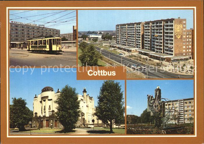 Cottbus Theater Stadtring Strassenbahn