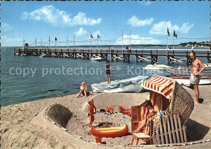 Pelzerhaken Strand mit Seebruecke