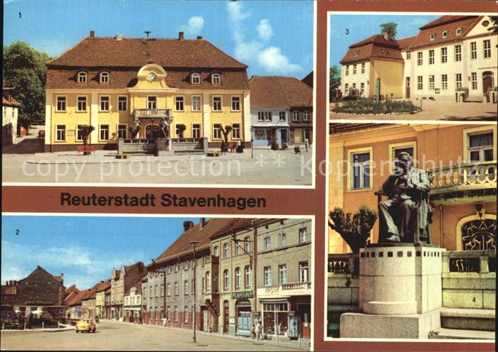 Stavenhagen Markt Fritz Reuter-Denkmal