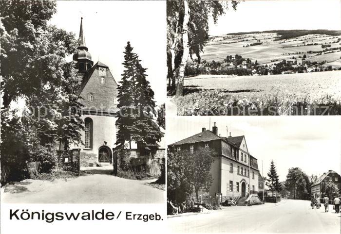 Koenigswalde Erzgebirge Ortspartie Kirche