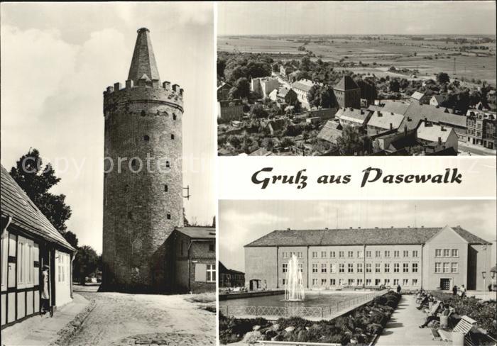 Pasewalk Mecklenburg Vorpommern Steinturm Fliegeraufnahme Brunnen