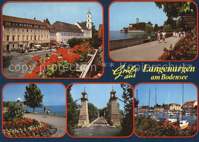 Langenargen Bodensee Hafen Bruecke  Marktplatz