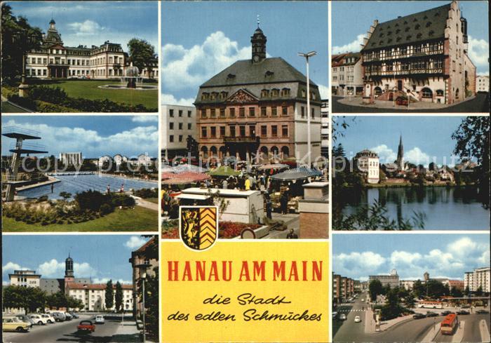 Hanau Main Schwimmbad Marktplatz Rathaus