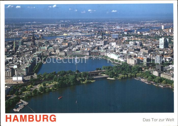 HAMBURG  CITY Fliegeraufnahme das Tor zur Welt
