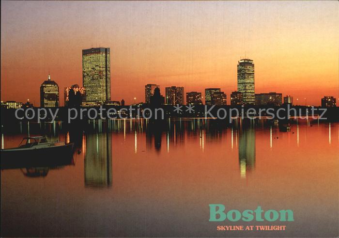 Boston Massachusetts Skyline at Twilight