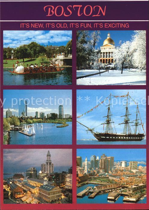Boston Massachusetts Swan Boat Skyline Faneuil Hall Marketplace Waterfront State