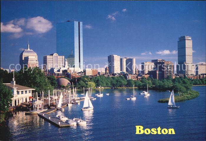 Boston Massachusetts The Charles River and Back Bay Skyline