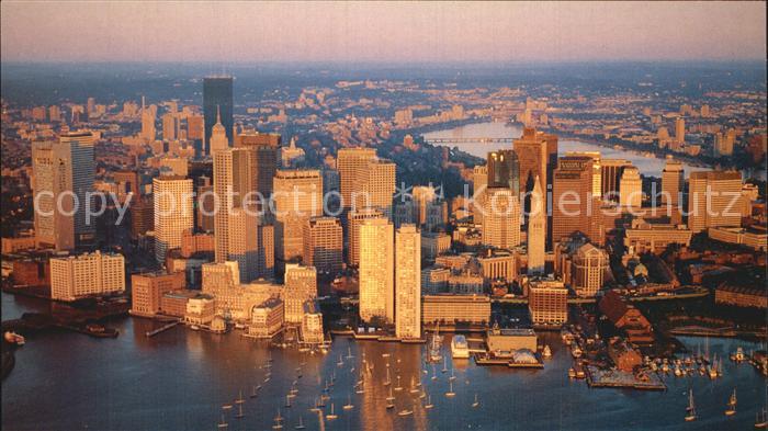 Boston Massachusetts Fliegeraufnahme Dawn Over