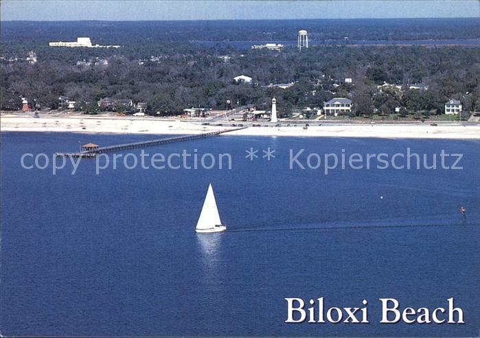 Biloxi Fliegeraufnahme Strand Hafen Leuchtturm