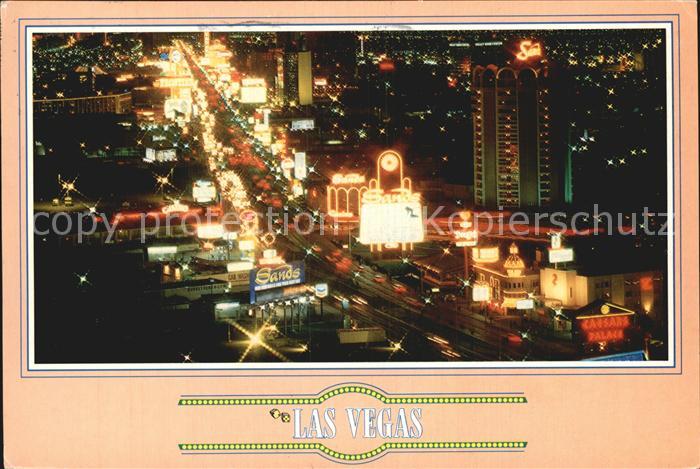 Las Vegas Nevada Fliegeraufnahme bei Nacht