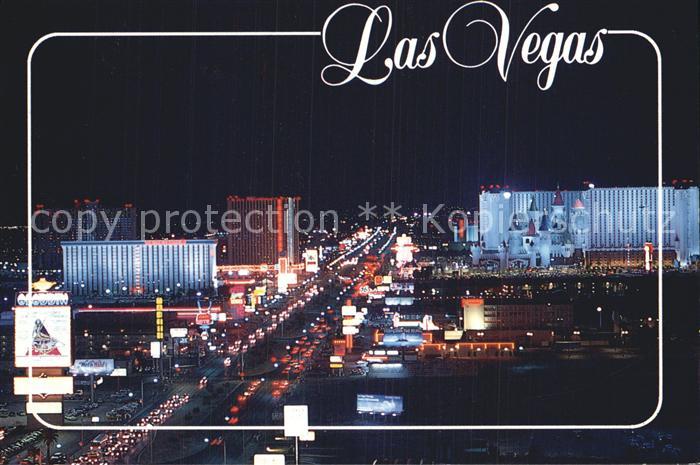 Las Vegas Nevada Fliegeraufnahme bei Nacht