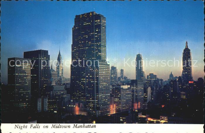 New York City Night Falls Manhattan