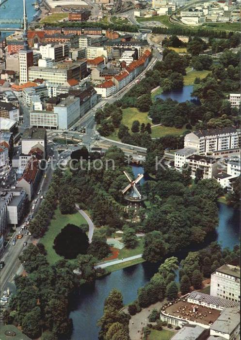 BREMEN  CITY Muehle am Wall Fliegeraufnahme