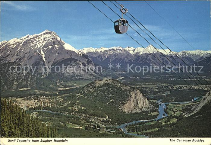 Seilbahn Canadian Rockies Banff Townsite from Su