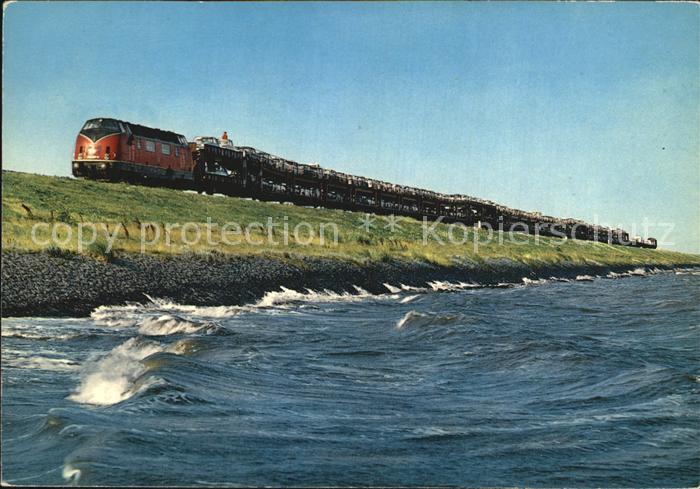 Eisenbahn Hindenburgdamm Autozug Sylt