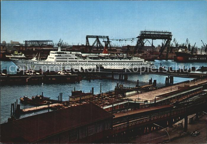 Schiffe Ships Navires TS Hamburg Hafen Überseebrücke