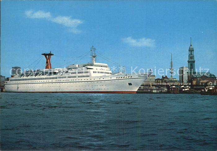 Schiffe Ships Navires TS Hamburg Hafen St. Michaeliskirche Fernsehturm