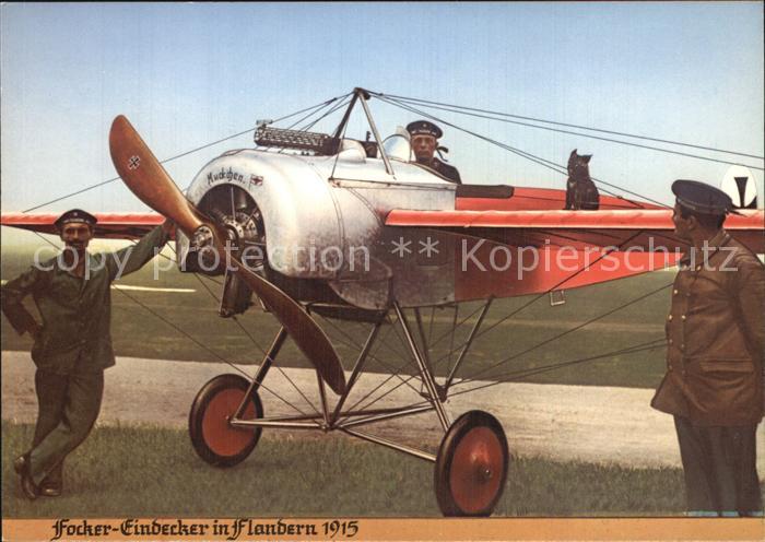 Flugzeuge WK1 Focker-Eindecker in Flandern 1915