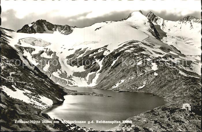 Zittauerhuette am Wildgerlossee mit Reichenspitze