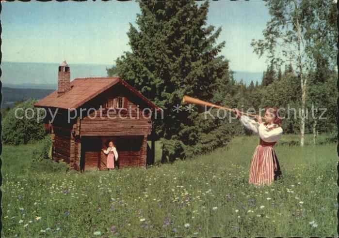 Dalarna Pa faebodvallen Dalecarlia At the mountain dairy