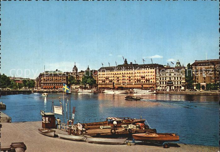 Stockholm Motiv fran Stroemmen med Grand Hotel