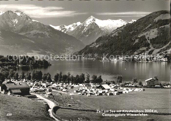 Zell See mit Campingplatz Wiesenlehen und Kitzsteinhorn