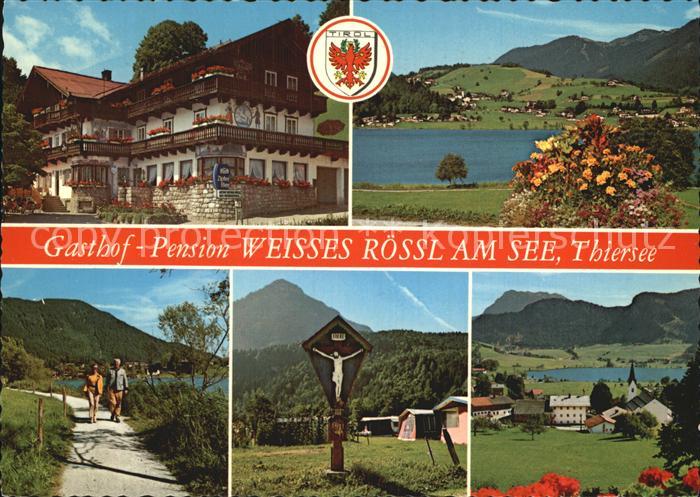 Thiersee Gasthof Weisses Roessl am See Wegekreuz