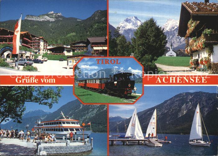 Maurach Achensee Dorfmotive Fahrgastschiff  Bootssteg Achenseebahn