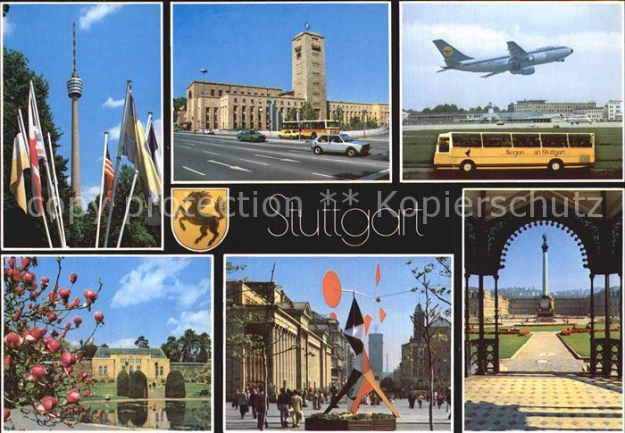 STUTTGART  CITY Fernsehturm Hauptbahnhof Flughafen Wilhelma Calder Plastik Schlo