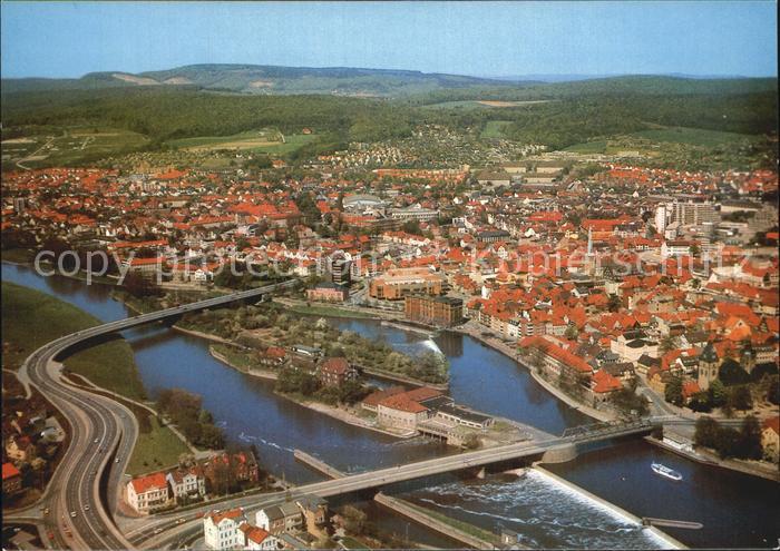 Hameln Weser Fliegeraufnahme