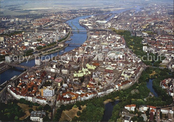 BREMEN  CITY Fliegeraufnahme