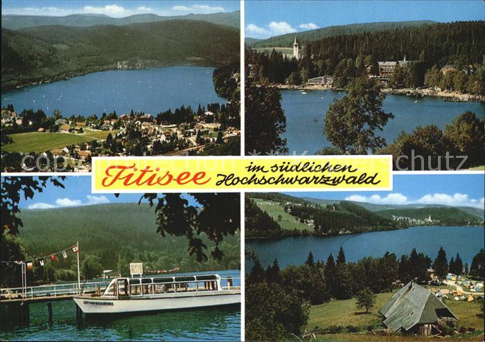 TITISEE Schwarzwald BW Seepanorama Ausflugsschiff