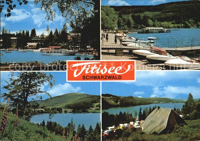 TITISEE Schwarzwald BW Teilansicht Bootsliegeplatz Seeblick Bauernhaus