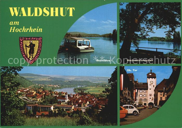 Waldshut-Tiengen Rheinfaehre Hochrheinlandschaft Panorama Oberes Tor