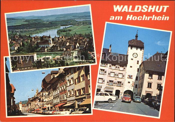Waldshut-Tiengen Panorama Hochrhein Strassenpartie Oberes Tor