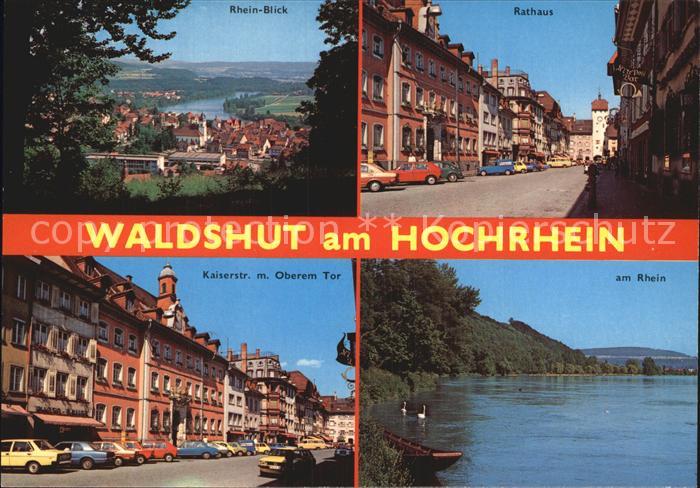 Waldshut-Tiengen Rheinblick Rathaus Kaiserstrasse Rheinpartie