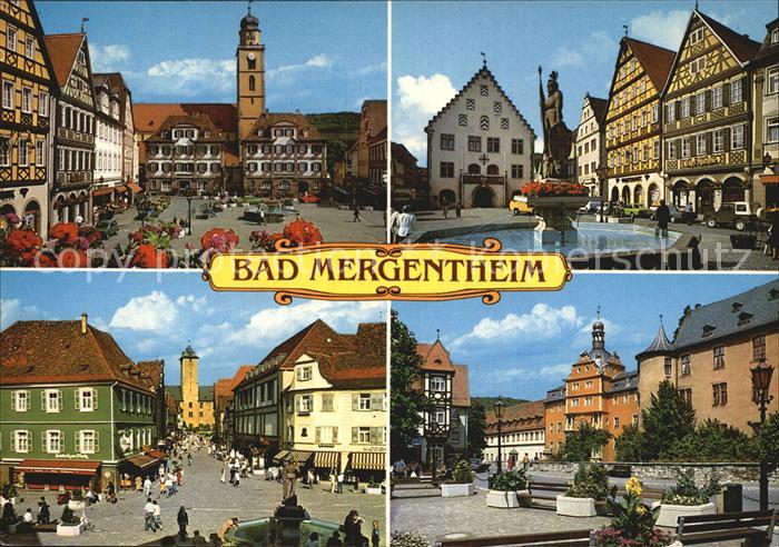 Bad Mergentheim Marktplatz Rathaus Brunnen
