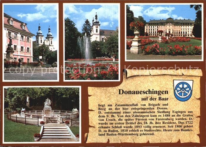 Donaueschingen Brunnen Schloss Kirche Fontaene Park