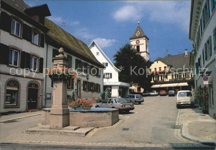 Kandern Strassenpartie Dorfbrunnen
